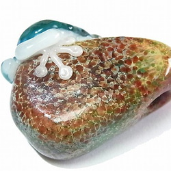 『 彩 いろどり 』【 kengtaro / ケンタロー 】 カエル ボロシリケイトガラス 職人 作家 蛙　一点もの 8枚目の画像