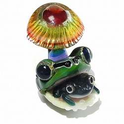 你好【kengtaro】蘑菇青蛙硼矽玻璃工匠作家青蛙一分 第2張的照片