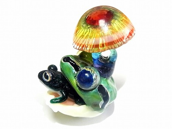 你好【kengtaro】蘑菇青蛙硼矽玻璃工匠作家青蛙一分 第7張的照片