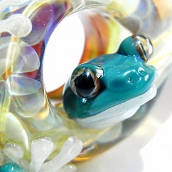 出られた 参 【 kengtaro / ケンタロー 】 ボロシリケイトガラス 職人 作家 蛙 かえる フロッグ 一点 4枚目の画像