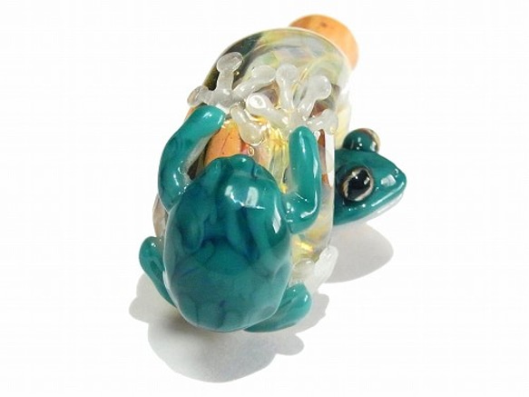 出られた 参 【 kengtaro / ケンタロー 】 ボロシリケイトガラス 職人 作家 蛙 かえる フロッグ 一点 7枚目の画像