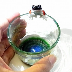 Frog Glass 【kengtaro/ケンタロー】 カエル ボロシリケイトガラス 職人 作家 蛙 グラス コップ 8枚目の画像