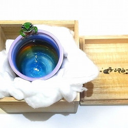 Frog Glass 雨蛙 【kengtaro/ケンタロー】 カエル ボロシリケイトガラス 職人 作家 蛙　湯飲みグラス 10枚目の画像
