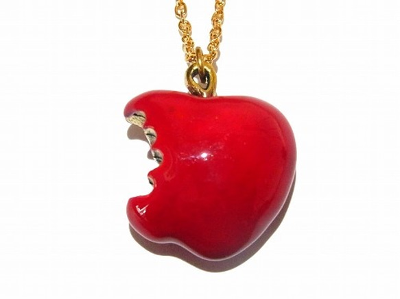 “噬是蘋果項鍊”進口配件飾品天然蘋果可愛蘋果格林 第1張的照片