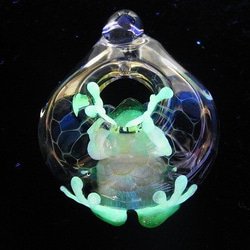 光の射す方へ 【kengtaro/ケンタロー】 カエル ボロシリケイトガラス 職人 作家 蛙 かえる フロッグ 一点 3枚目の画像
