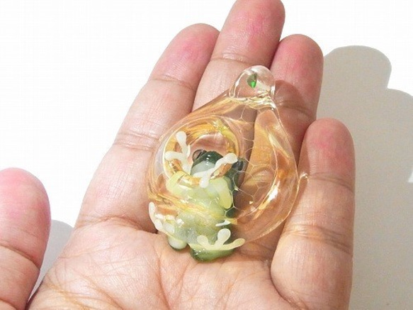 光の射す方へ 【kengtaro/ケンタロー】 カエル ボロシリケイトガラス 職人 作家 蛙 かえる フロッグ 一点 9枚目の画像