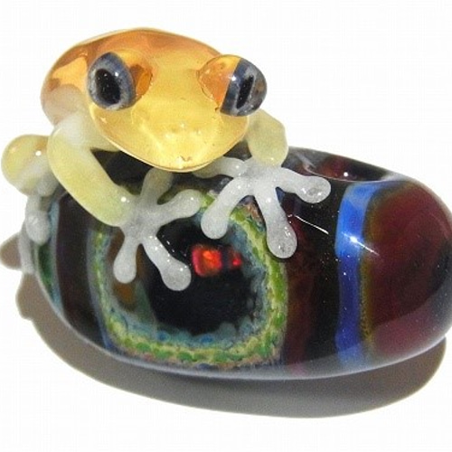 kengtaro ケンタロー 花 2013年 カエル ガラス 作家