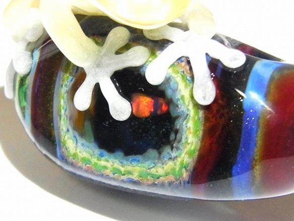 『 宙 そら（弐） 』【 kengtaro / ケンタロー 】 カエル ボロシリケイトガラス 職人 作家 蛙 かえる 6枚目の画像