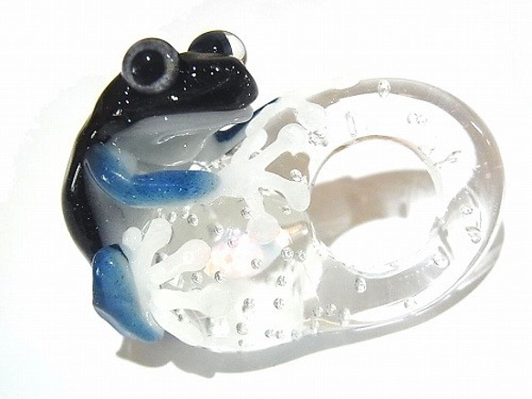 雞蛋青蛙4【kengtaro Kentaro】Frog Boro矽酸鹽玻璃工匠作家清涼夏日涼爽 第2張的照片