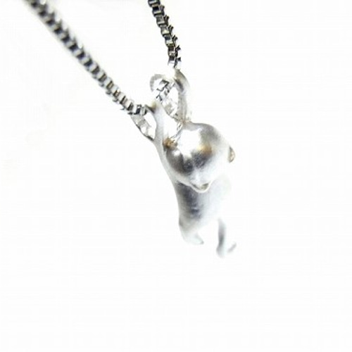 シンプルネコ ネックレス （シルバー 925） 猫 ねこ キャット アニマル