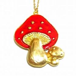 飛木耳蝸牛項鍊【Quill Caramelize】可愛蘑菇蘑菇紅毒美少女 第1張的照片