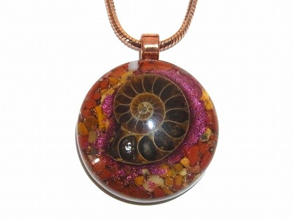 オルゴナイト ペンダント M【Powerful Orgone Pendant】レッドジャスパー/イエロージャスパー/イエ 1枚目の画像