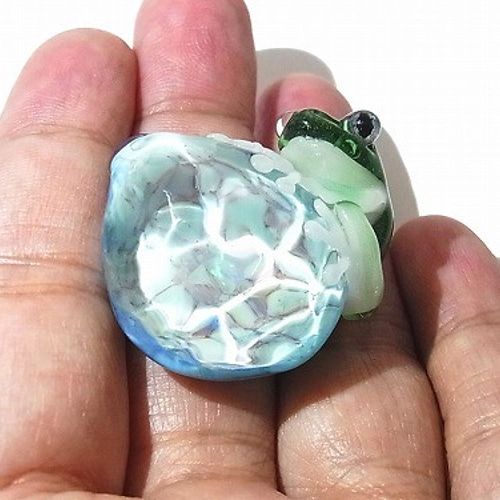 水 (参)【 kengtaro / ケンタロー 】 カエル ボロシリケイトガラス