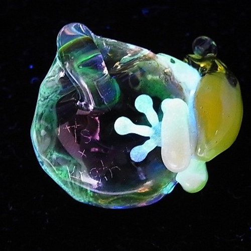 水 (四)【 kengtaro / ケンタロー 】 カエル ボロシリケイトガラス