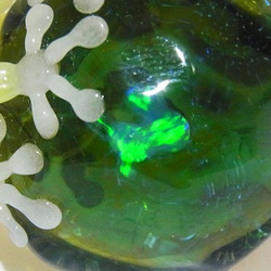 水 (四)【 kengtaro / ケンタロー 】 カエル ボロシリケイトガラス 職人 作家 蛙 黄色　イエロー　軟体 5枚目の画像