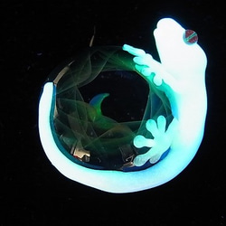 月夜和壁虎VOL.2 [健太郎×北極光]吊墜白色壁虎蛋白石硼矽酸鹽玻璃工匠 第2張的照片