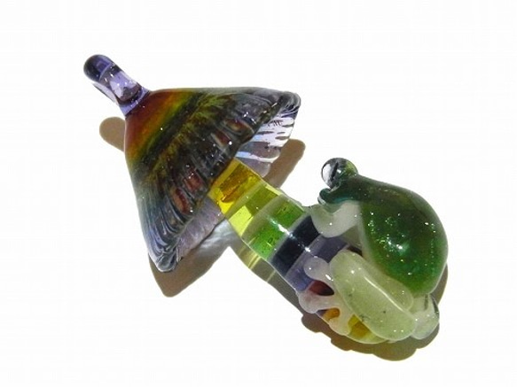 青蛙在Mshuroom六【kengtaro Kentaro】蘑菇青蛙硼矽酸鹽玻璃 第7張的照片
