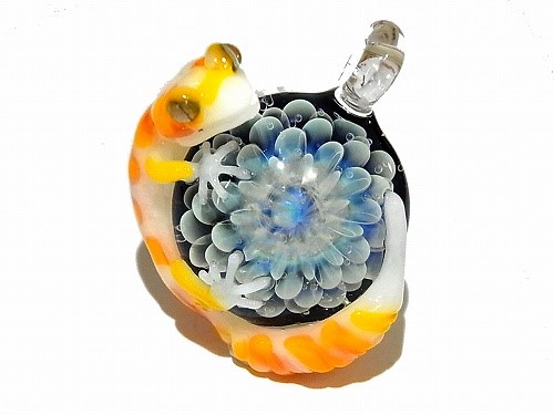 kengtaro ケンタロー　ボロシリケイトガラス　ネックレストップ① ケンタロー　ボロシリケイトガラス　ネックレストップ① kengtaro