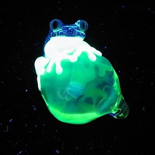 水 (六)【 kengtaro / ケンタロー 】 カエル ボロシリケイトガラス