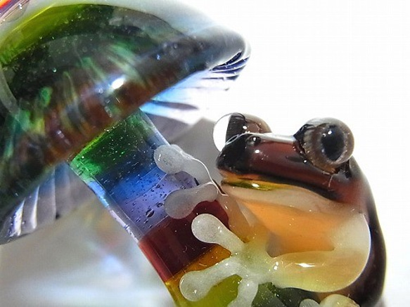 在Mshuroom八青蛙【kengtaro Kentaro】蘑菇青蛙Boro矽酸鹽玻璃 第2張的照片
