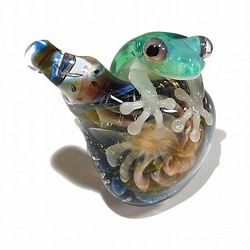 白朮4【kengtaro / Kentaro】博羅矽酸鹽玻璃工匠作家蛙青蛙一點獨特 第2張的照片