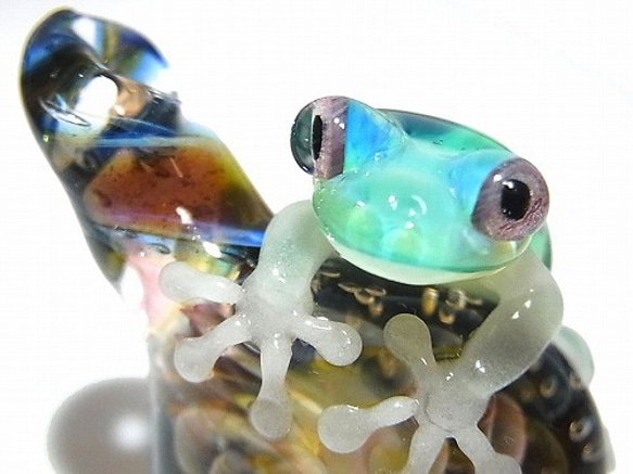 白朮4【kengtaro / Kentaro】博羅矽酸鹽玻璃工匠作家蛙青蛙一點獨特 第3張的照片