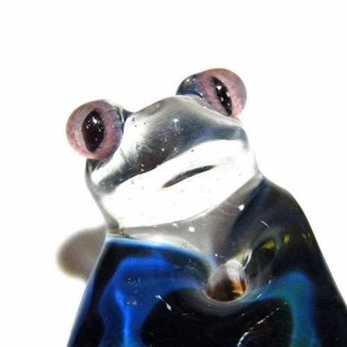 水 (五)【 kengtaro / ケンタロー 】 カエル ボロシリケイトガラス