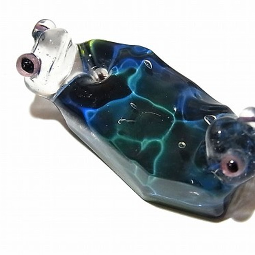 水 (五)【 kengtaro / ケンタロー 】 カエル ボロシリケイトガラス