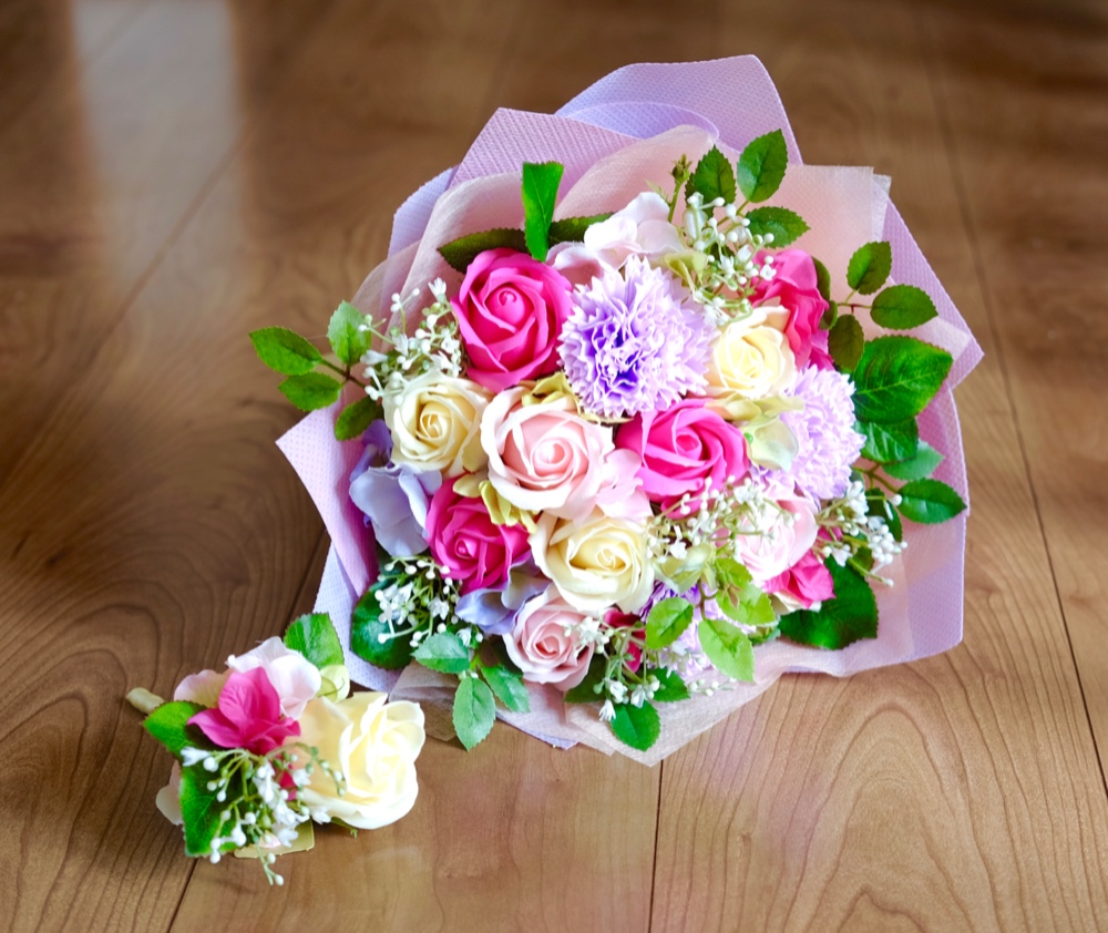 両親花束/L/ソープフラワー