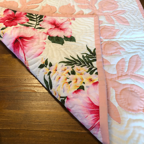 281)ハワイアンキルト布 281)ハワイアンキルト布