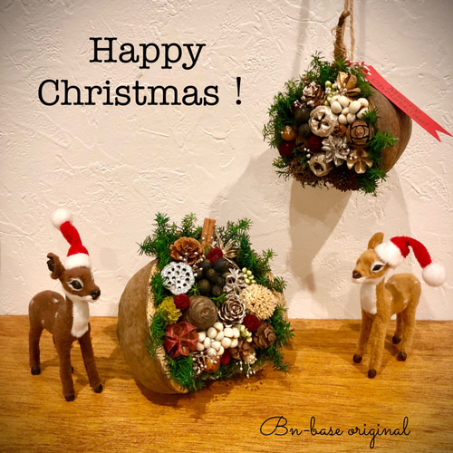 幸せを呼ぶブッダナッツ クリスマスセット ドライフラワー Bn-base  