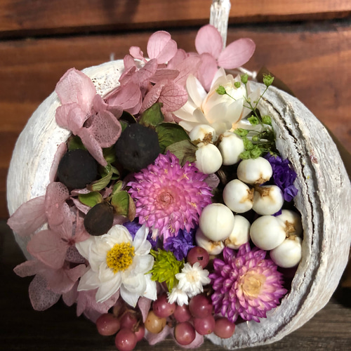 幸せを呼ぶ実  ブッダナッツ(小さめ)【パステルピンクのスイートアレンジ】 幸せを呼ぶ実 ブッダナッツ(小さめ)【パステルピンクのスイート