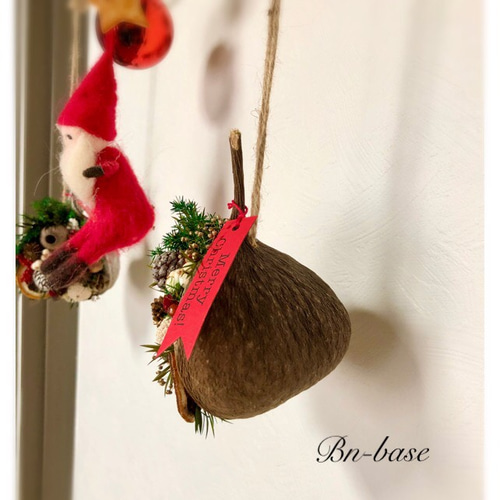 送料無料！ 幸せを呼ぶブッダナッツ クリスマスアレンジ ガーランド Bn