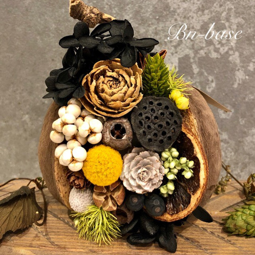 幸せを呼ぶブッダナッツ ダークアレンジ ドライフラワー Bn-base 通販