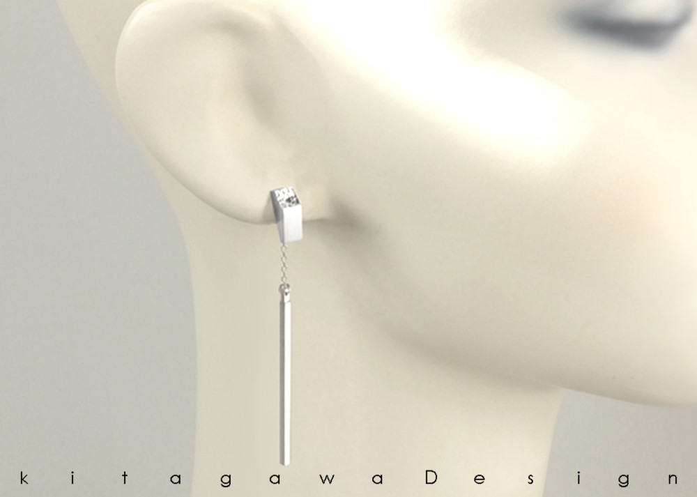 シルバーピアス　静かなかがやき＃11   SV925　＜キタガワデザイン＞