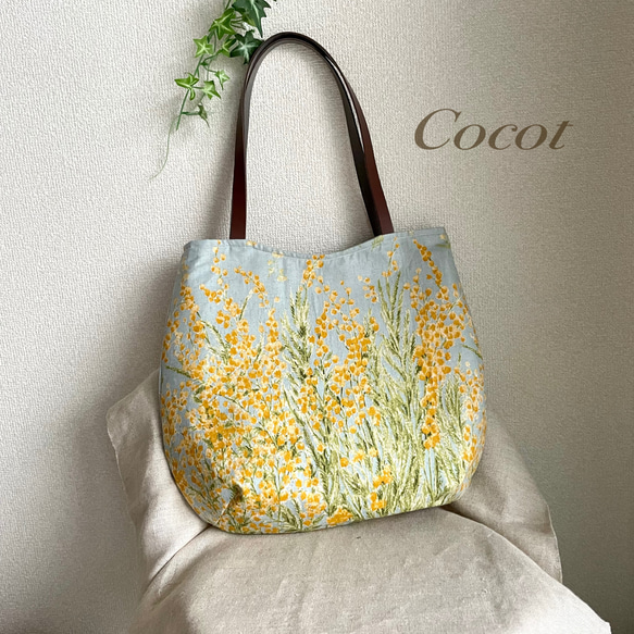 ちびすけ様⭕️vintage染め❗️ コットンリネンの大きなcollage ちびすけ様3/8⭕️vintage染め❗️ コットンリネンcollageトート 57