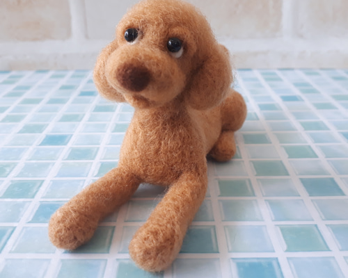 トイプードル 伏せポーズ 羊毛フェルト manahata 通販 10178487