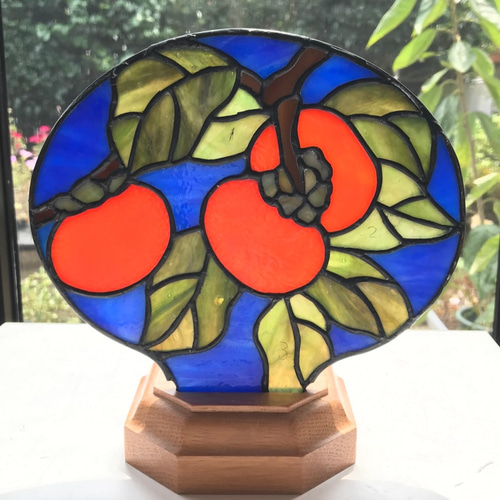 ステンドグラス絵付けパネル 「ARS LONGA」 ステンドグラス パネル 制作 ご希望のデザインで 早春の木蓮#1 表札