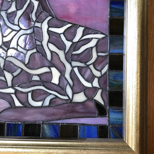 ステンドグラス 高級アートパネル インテリア壁掛け（Ap.31 キリン