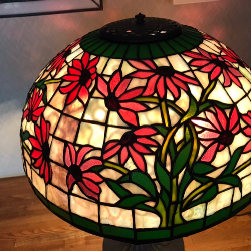 高級ステンドグラス テーブルランプ大（W.ブラックアイドスーザン