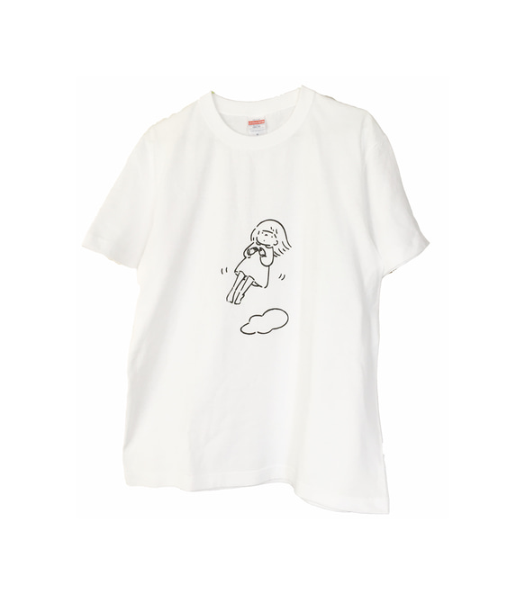 浮かぶ女の子イラストTシャツ 1枚目の画像