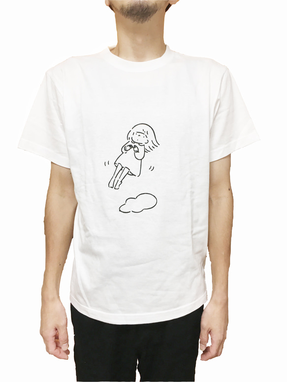浮かぶ女の子イラストTシャツ 4枚目の画像