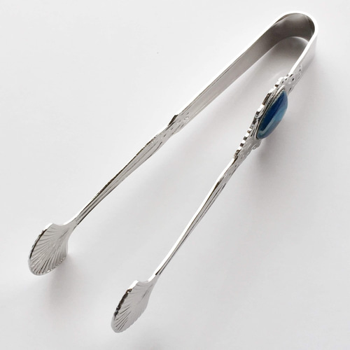 アンティークシュガートング 七宝焼のシュガートング 純銀胎有線七宝