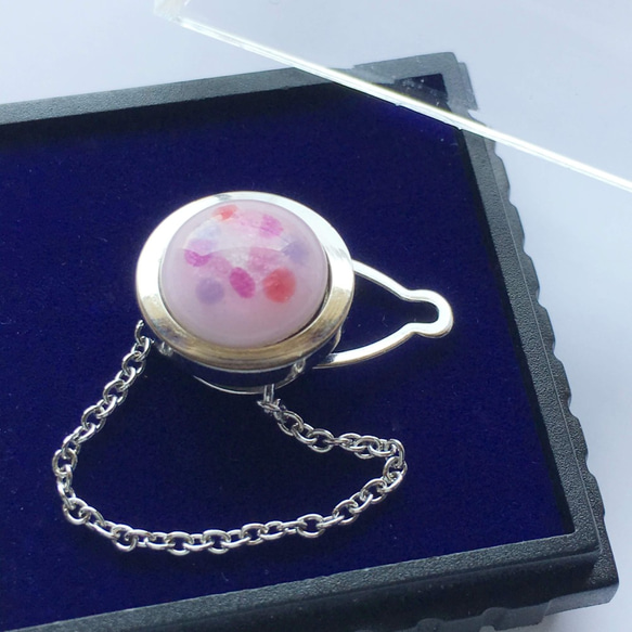 Pastel Cloisonne Tie Tack (Lapel Pin) 純銀景泰藍 第1張的照片