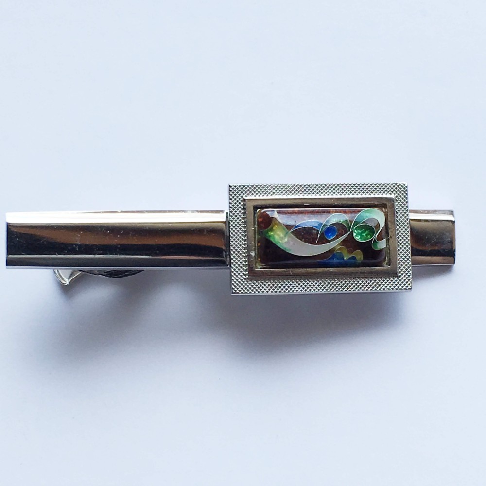 リボン極小 七宝焼ネクタイピン 純銀胎有線七宝 10,153円