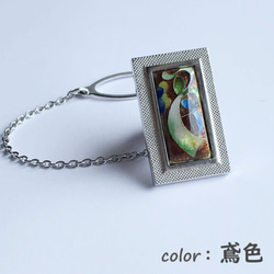 Tiny Ribbon Cloisonne Tie Tack（領針）純銀有線景泰藍 第6張的照片