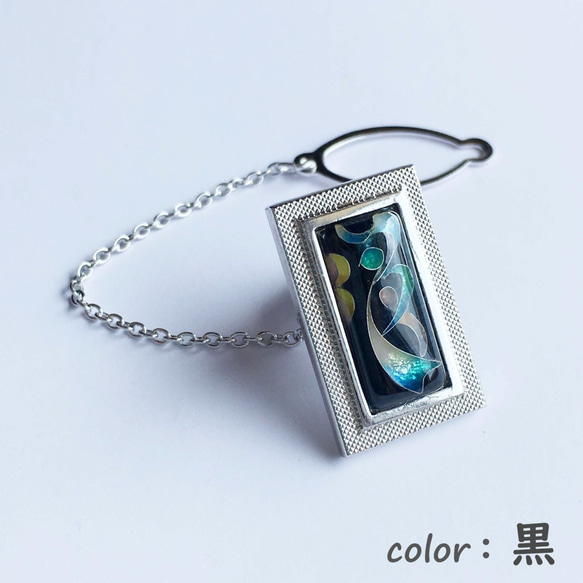 Tiny Ribbon Cloisonne Tie Tack（領針）純銀有線景泰藍 第7張的照片