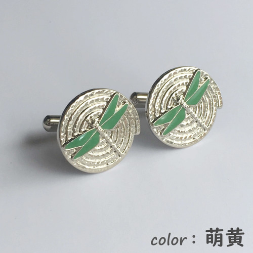 七宝焼　カフスボタン【未使用品】※値引化 とんぼ 七宝焼のカフスボタン（カフリンクス） 丹銅メタル七宝 | 太田