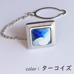 Vortex Cloisonne Tie Tack（領針）純銀有線景泰藍 第6張的照片