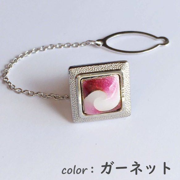 Vortex Cloisonne Tie Tack（領針）純銀有線景泰藍 第7張的照片